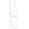 Modern Bamboo Narrow Trumpet Floor Vase - Elegant Home Decoration, Modern Accent Piece, Living Room Decor, Handcrafted Bamboo Art, Contemporary Interior Design, Unique Tall Vase, Set of 3
